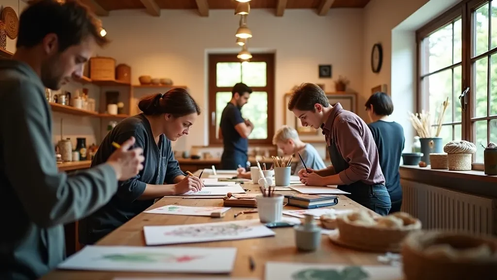 Our community workshop space where artists and crafters collaborate and create together